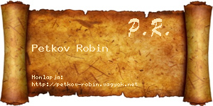 Petkov Robin névjegykártya